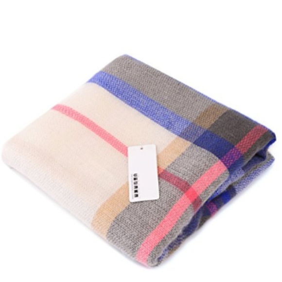 ONE LEFT!! Oversized Plaid Tartan Blanket Scarf - Picture 5 of 5